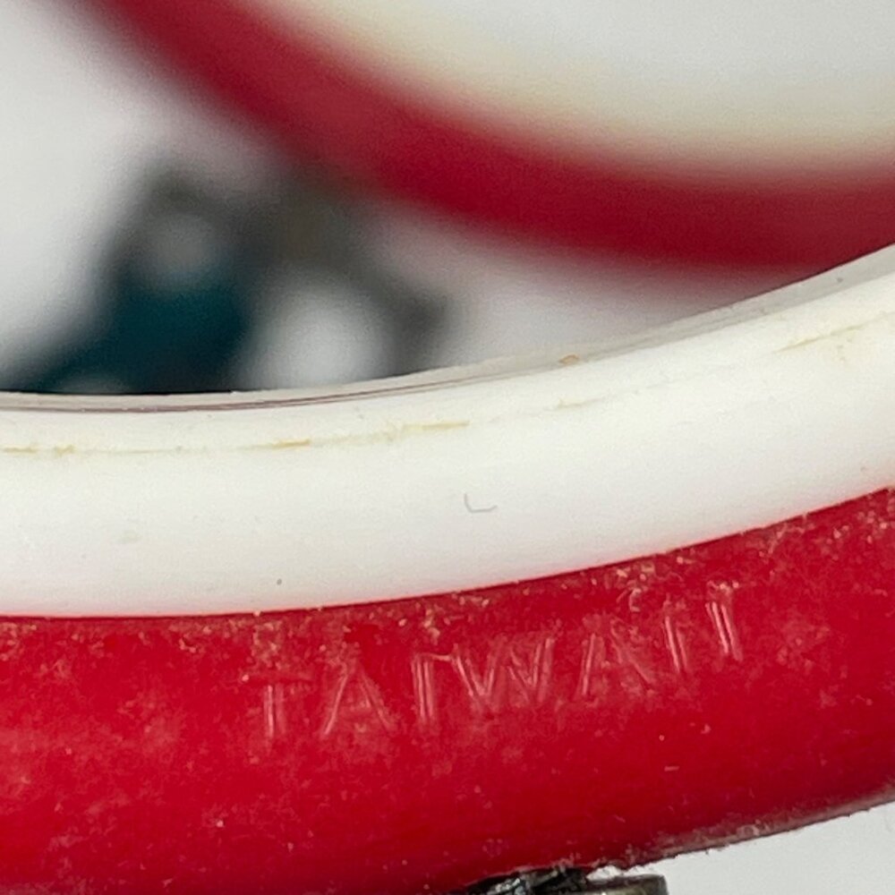 Vintage Red & White Flexi Hoop Embroidery Frames W/ Metal Clasps Set Of 3 Taiwan - Picture 6 of 6
